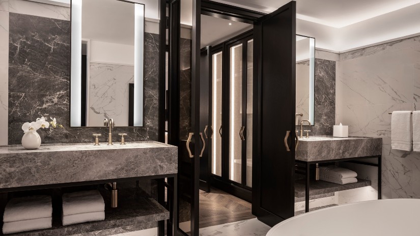 Luxury hotel bathroom design at Four Seasons Montreal