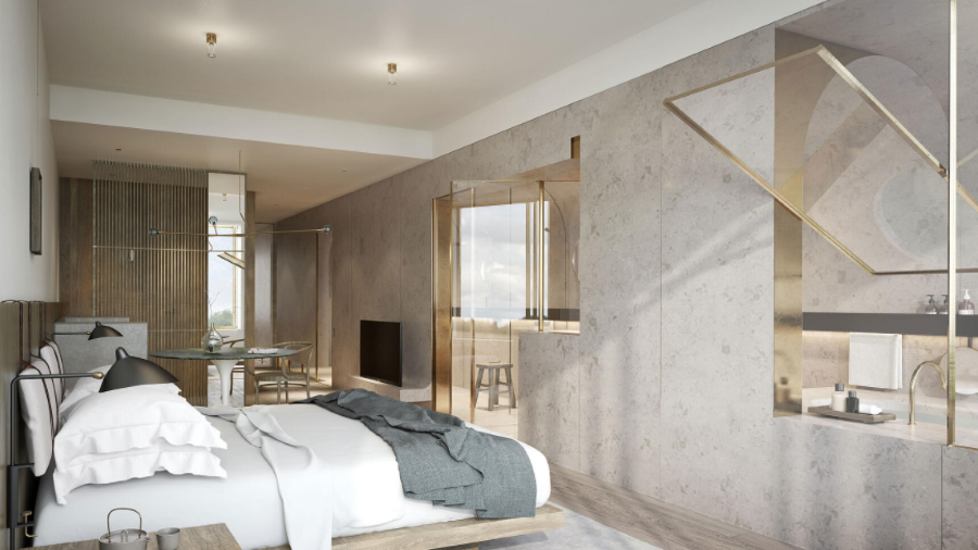 Neri&Hu bedroom project from Doha Hotel